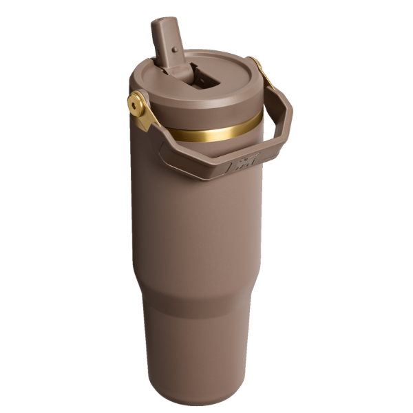 THE ICEFLOW™ FLIP STRAW 2.0 TUMBLER ESPRESSO GOLD