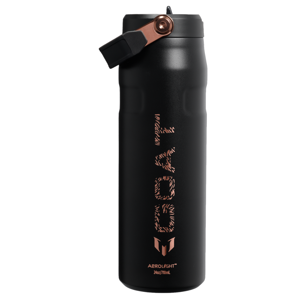 Messi x Stanley 1913 IceFlow™ Flip Straw 2.0 Bottle GOAT BLACK