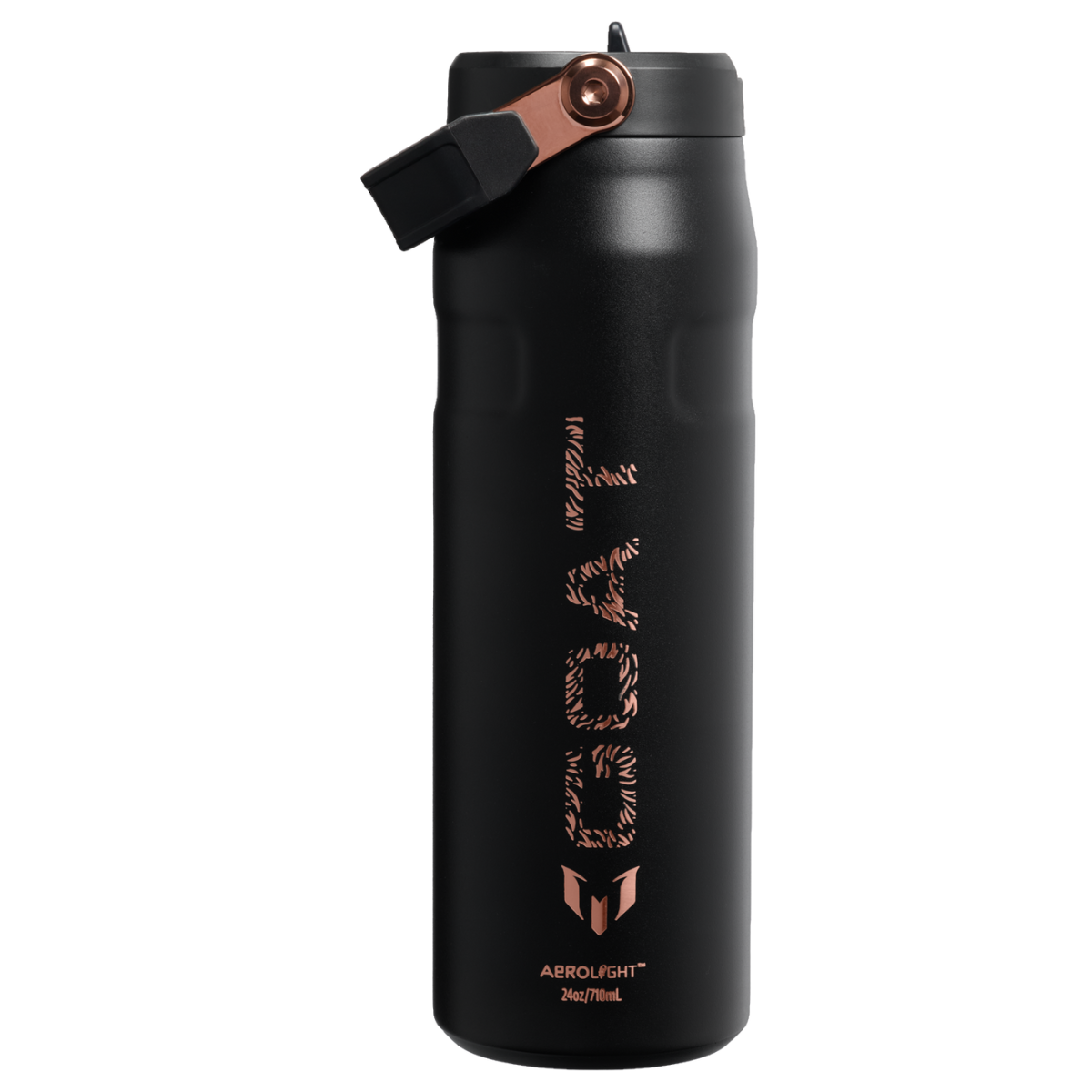 Messi x Stanley 1913 IceFlow™ Flip Straw 2.0 Bottle GOAT BLACK