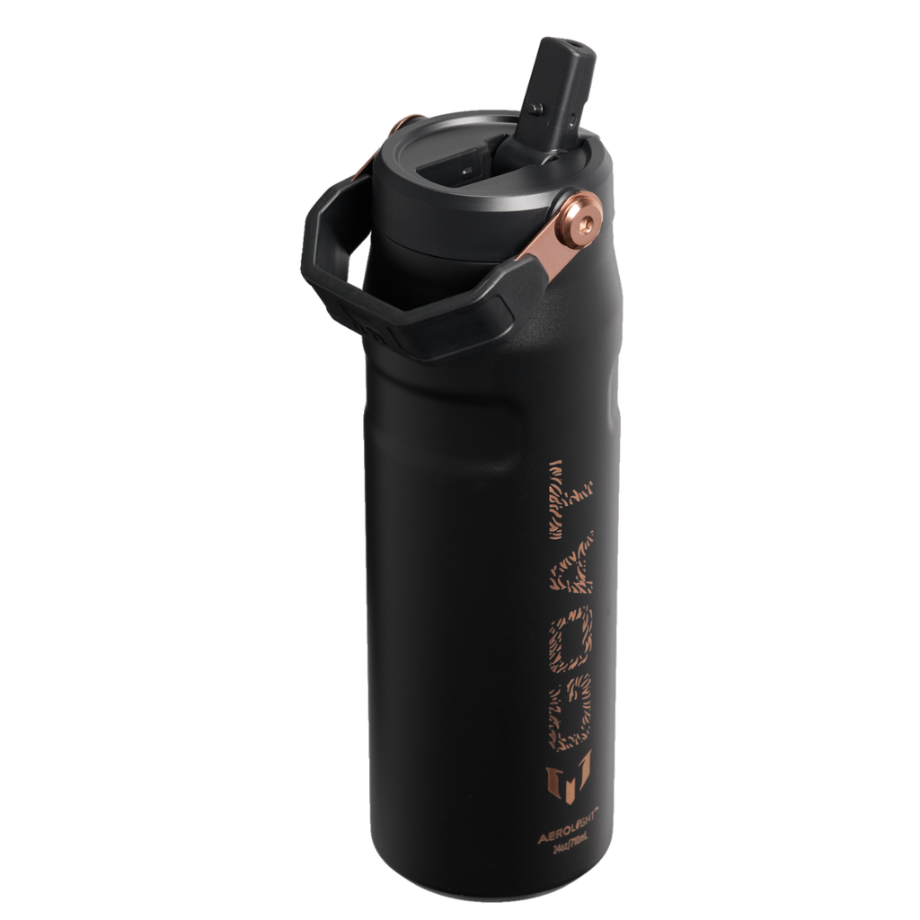 Messi x Stanley 1913 IceFlow™ Flip Straw 2.0 Bottle GOAT BLACK