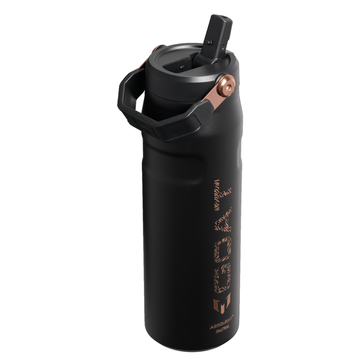 Messi x Stanley 1913 IceFlow™ Flip Straw 2.0 Bottle GOAT BLACK